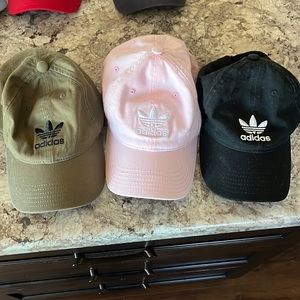 OSFA adidas baseball style hats gently worn